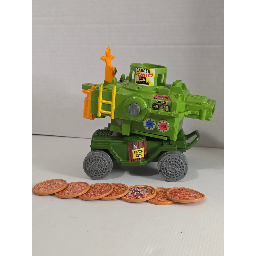 Playmates TMNT Pizza Thrower O/S Green Fair 1989 Mirage Studios